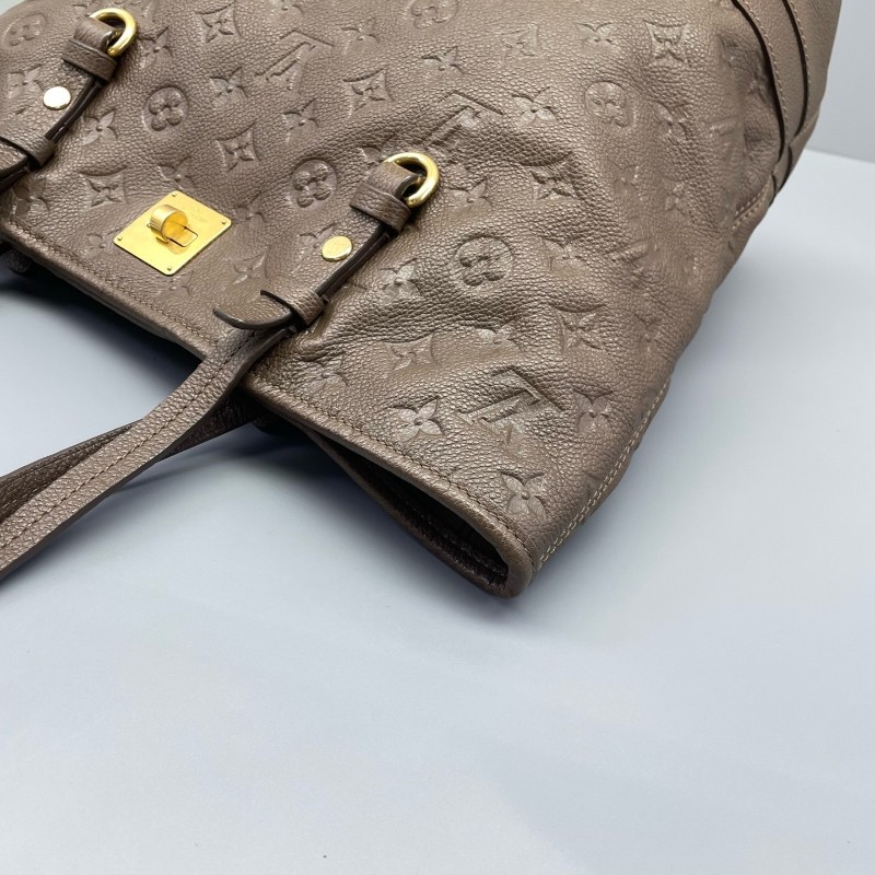 LV路易威登全皮壓花棕色托特包 肩背包 11年/28*32*15cm-19