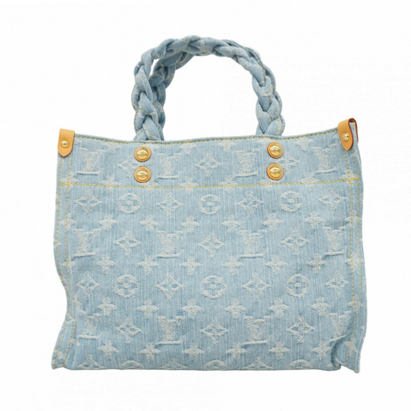 Louis Vuitton Monogram Denim Let Go 手提包 M24897 天藍色 2 用包 女士-9