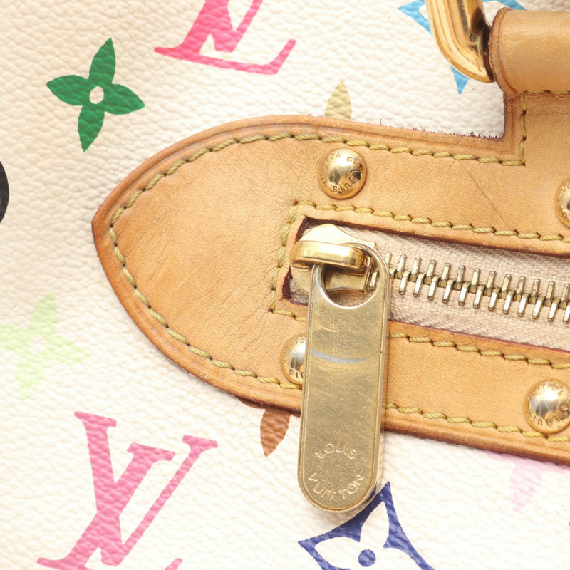 LOUIS VUITTON Rita 單肩包 手提包 M40125 Monogram Multicolore 白色 二手 女款-6