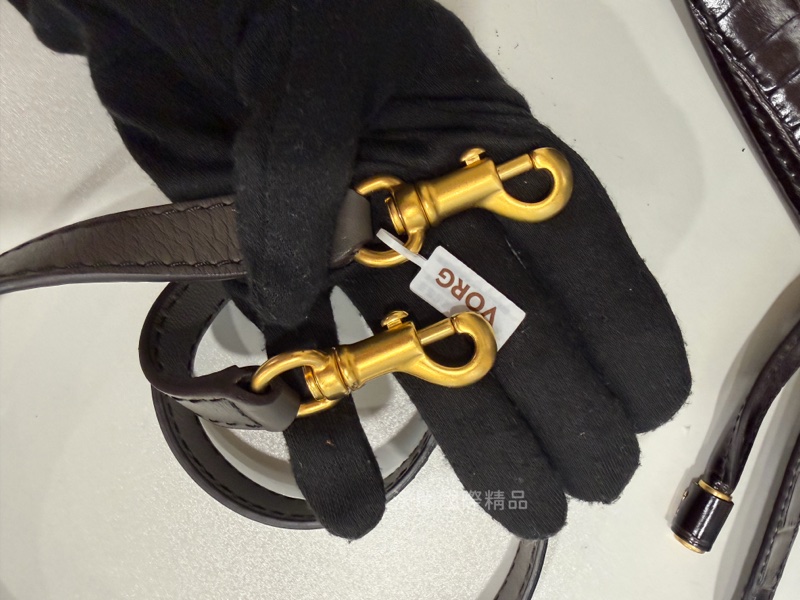 CHLOE鱷魚壓紋牛皮革馬鞍包-19