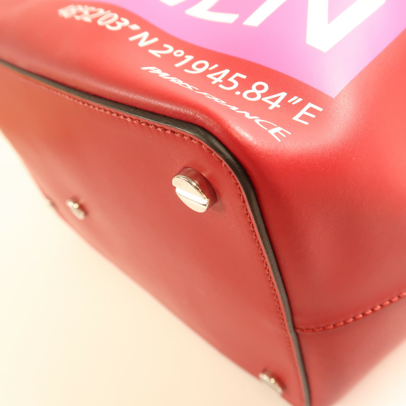 Valentino 牛皮皮革Shoulder Bag銀扣手挽肩背兩用袋-9