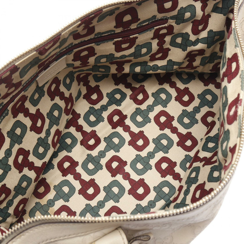 GUCCI Princess Guccissima 單肩手提包 177052 皮革 米色 二手 女士-2