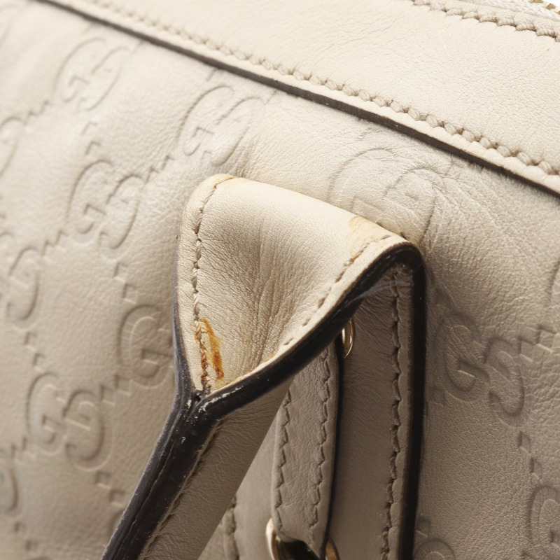 GUCCI Princess Guccissima 單肩手提包 177052 皮革 米色 二手 女士-5