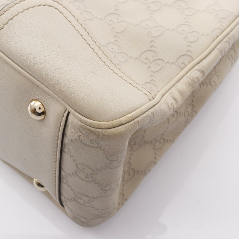 GUCCI Princess Guccissima 單肩手提包 177052 皮革 米色 二手 女士-6