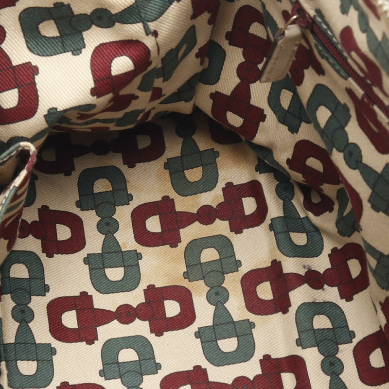 GUCCI Princess Guccissima 單肩手提包 177052 皮革 米色 二手 女士-7