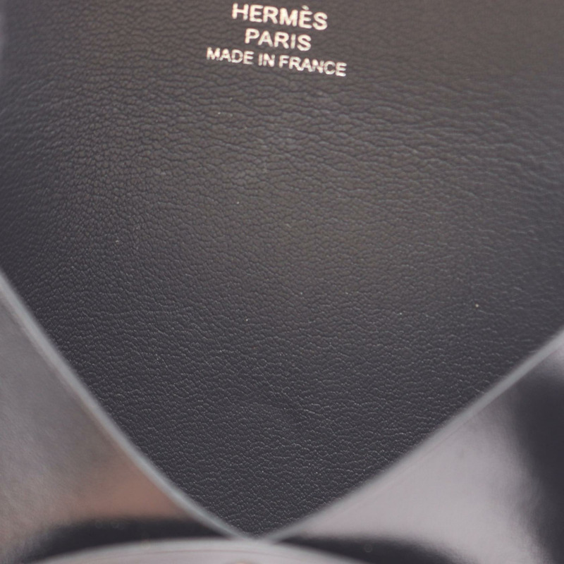 HERMES Bastia 零錢包 皮夾 盒裝 小牛皮 黑色 二手 女款 B SHW-9