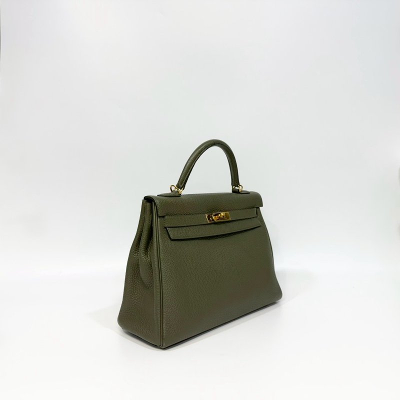 HERMES C6橄欖綠金釦Togo皮kelly32-3