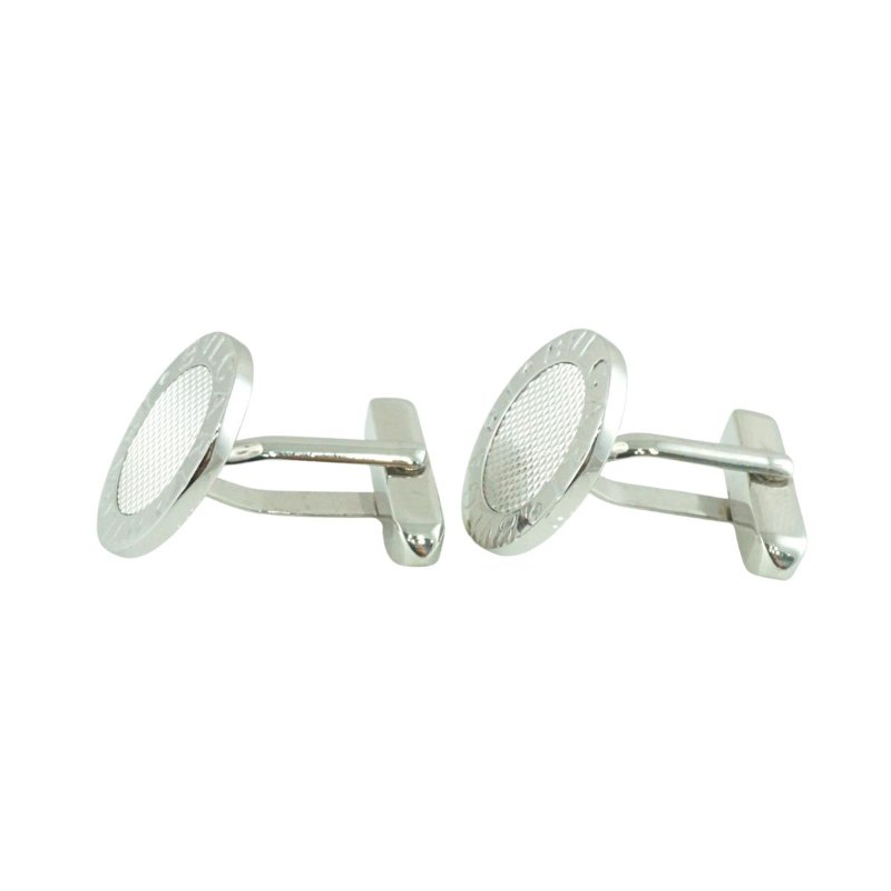 BVLGARI 寶格麗 18K白金 袖扣-3