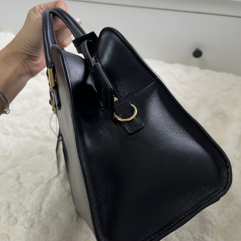 YSL聖羅蘭 黑金monogram cabas 手提包 無肩帶-4