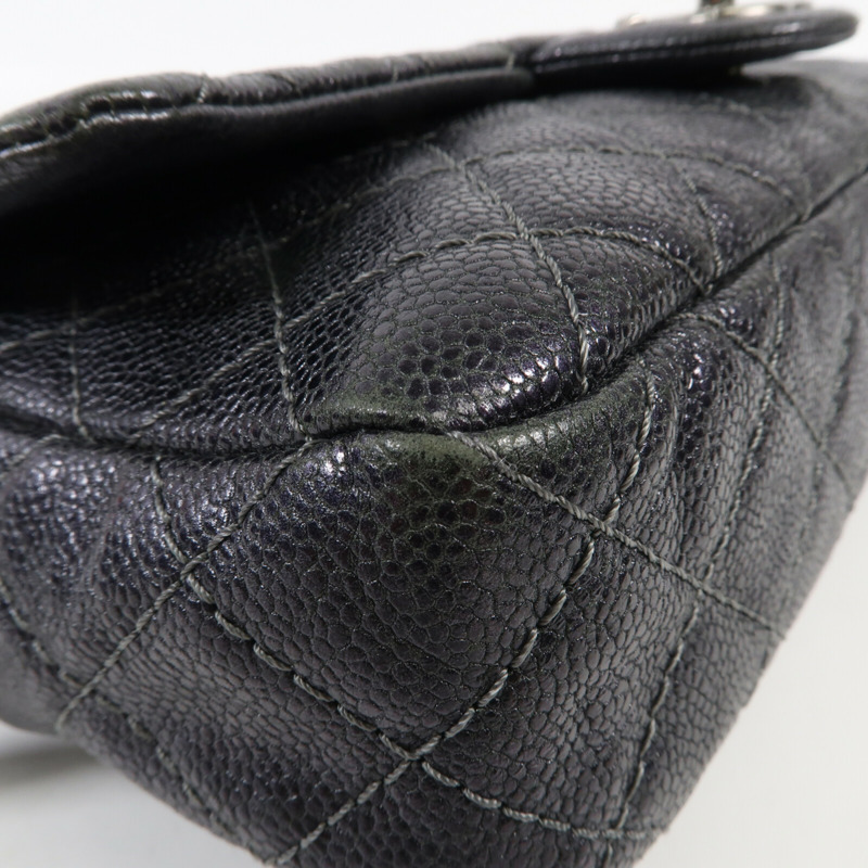 CHANEL 牛皮皮革Shoulder Bag銀扣鏈帶肩背袋-11
