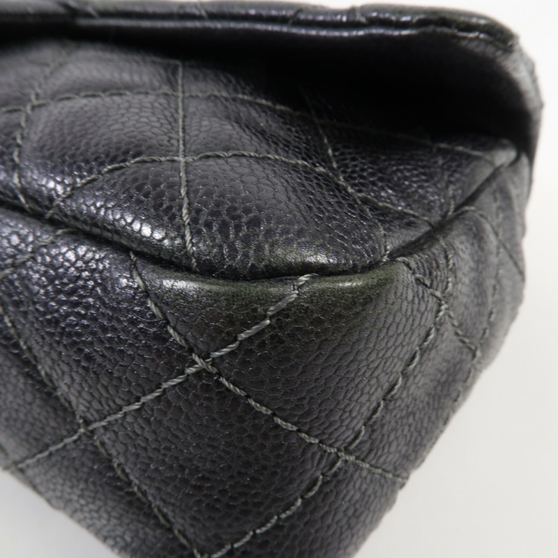 CHANEL 牛皮皮革Shoulder Bag銀扣鏈帶肩背袋-12
