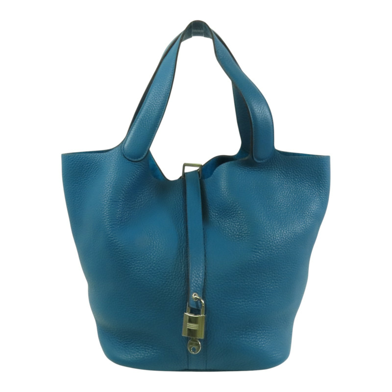 HERMES Clemence Picotin GM銀扣手挽袋-0