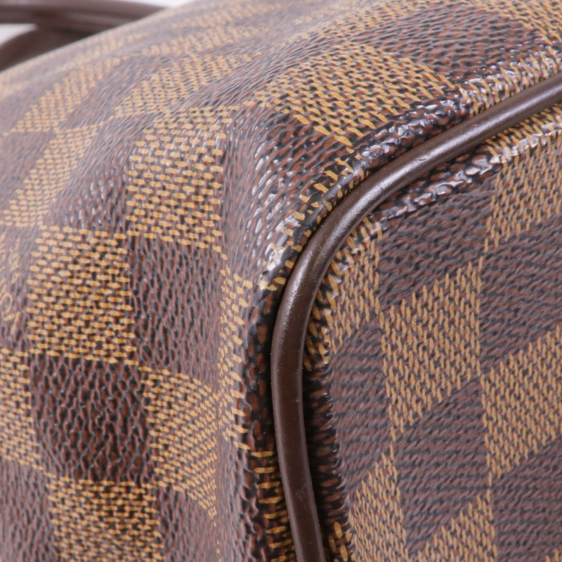 LOUIS VUITTON Damier Saleya MM金扣肩背袋/手挽袋棕色-8