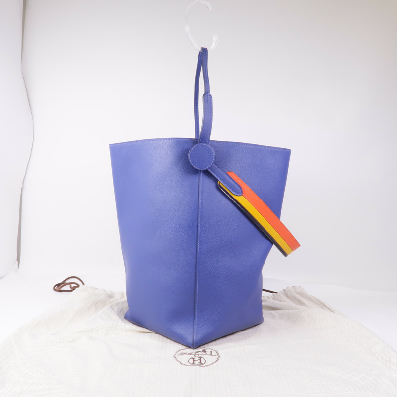 HERMES Evercolor皮革Licol 19肩背袋Bleu Brighton-15