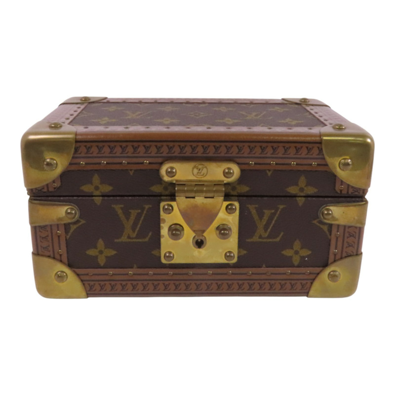 LOUIS VUITTON Monogram Coffret Tresor Box20金扣經典手提箱-0