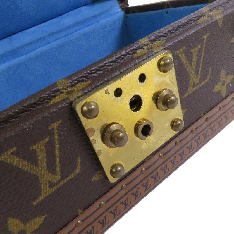 LOUIS VUITTON Monogram Coffret Tresor Box20金扣經典手提箱-8