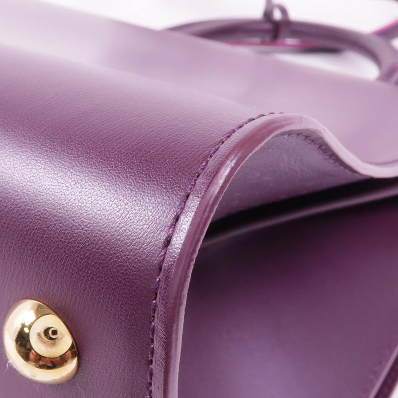 Delvaux 牛皮皮革Brillant MM金扣手挽肩背兩用袋-7