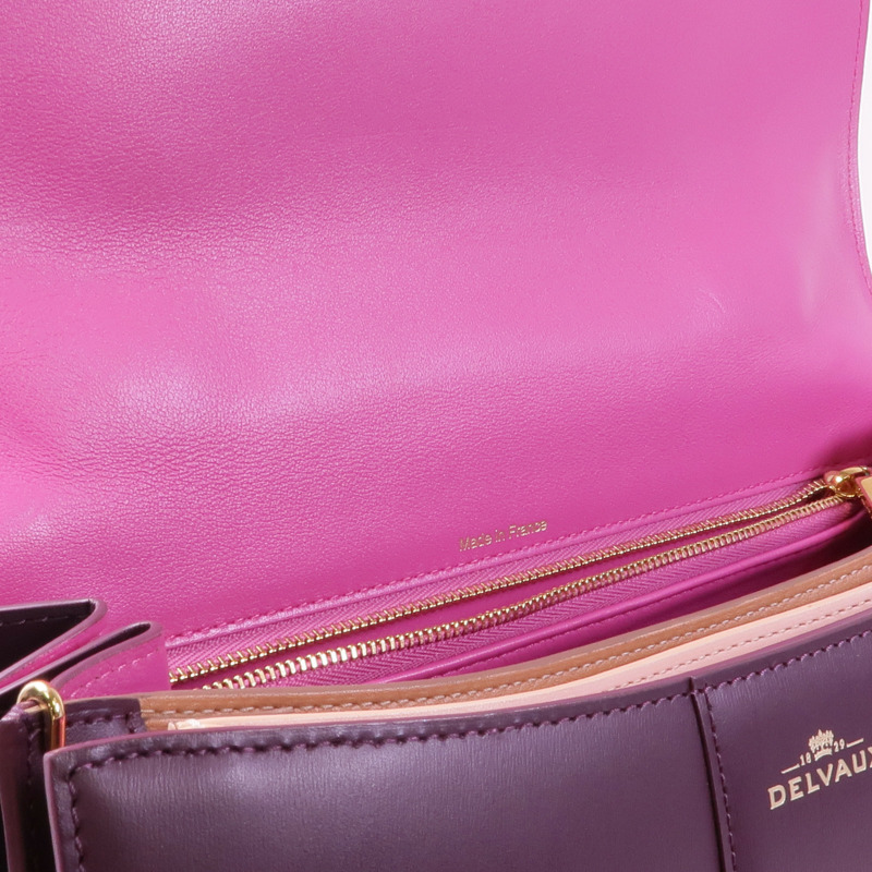 Delvaux 牛皮皮革Brillant MM金扣手挽肩背兩用袋-18