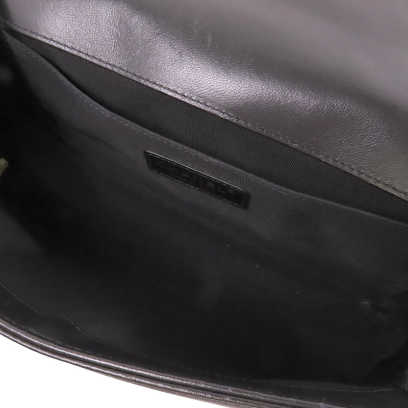 CHANEL 牛皮皮革Boy Chanel 25銀扣鏈帶肩背袋-4