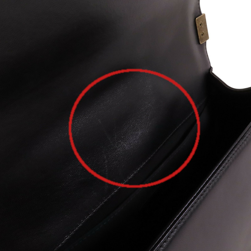 CHANEL 牛皮皮革Boy Chanel 25銀扣鏈帶肩背袋-18