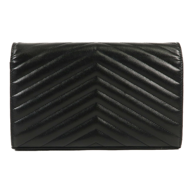 SAINT LAURENT 牛皮皮革Cassandra Classic銀扣鏈帶肩背袋-1