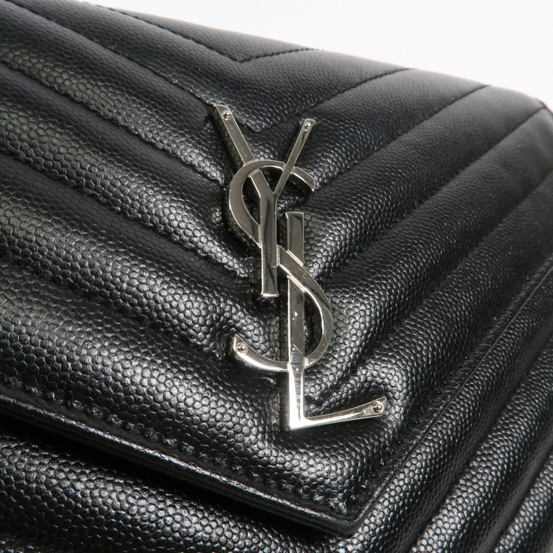 SAINT LAURENT 牛皮皮革Cassandra Classic銀扣鏈帶肩背袋-6