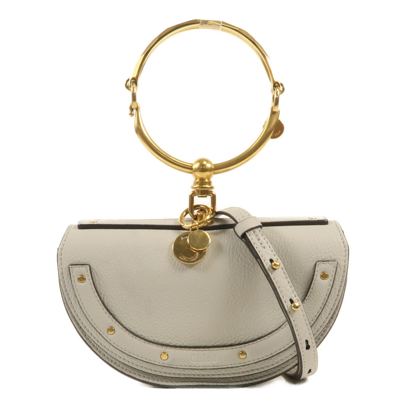 Chloe 牛皮皮革Nile Bag金扣肩背袋-0