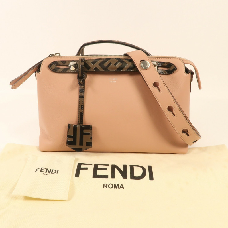 FENDI 牛皮皮革By The Way銀扣手挽肩背兩用袋-10