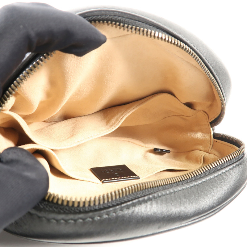 GUCCI 牛皮皮革Waist Bag金扣腰包-4