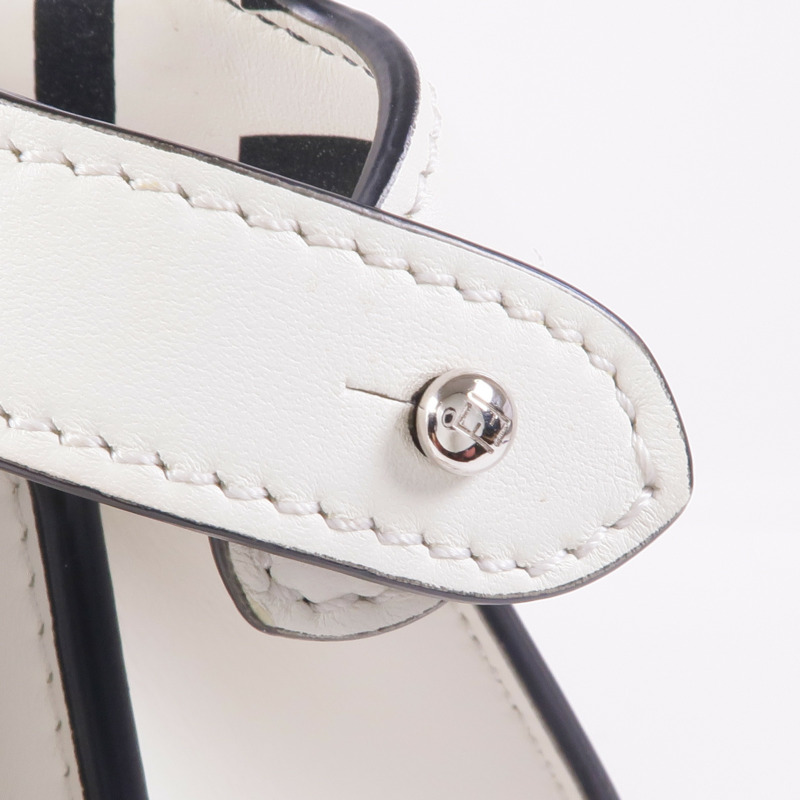 FENDI 牛皮皮革Peekaboo銀扣手挽肩背兩用袋-7