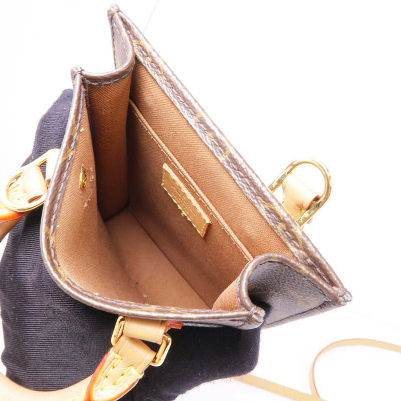 LOUIS VUITTON Monogram Petit Sac Plat金扣手挽肩背兩用袋Monogram Petit Sac Plat金扣手挽肩背兩用袋-4