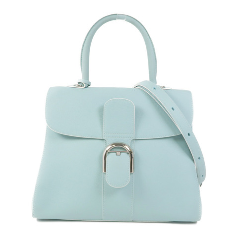 Delvaux 牛皮皮革Brillant MM金扣手挽肩背兩用袋