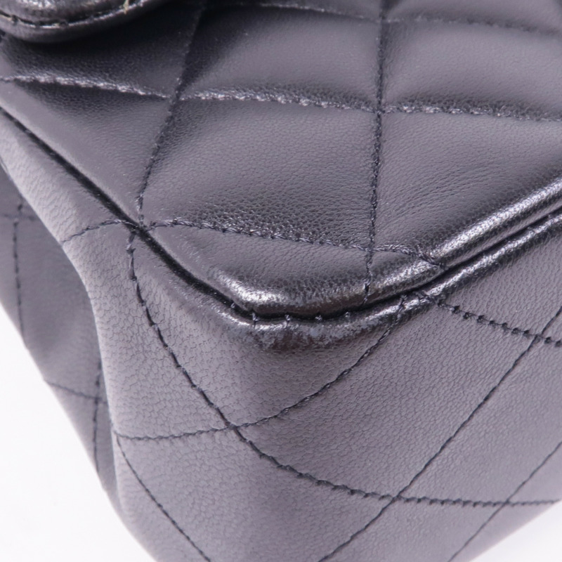 CHANEL 羊皮皮革Classic 25金扣鏈帶肩背袋-6