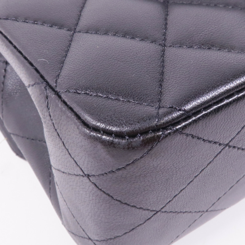 CHANEL 羊皮皮革Classic 25金扣鏈帶肩背袋-8