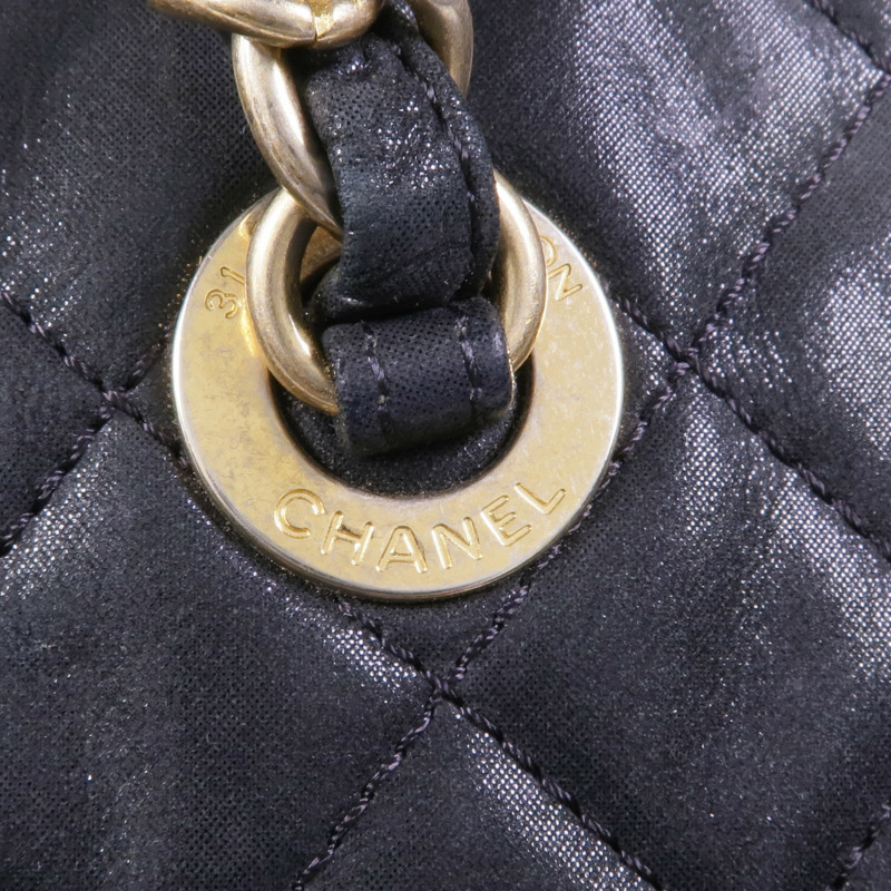 CHANEL 牛皮皮革Chain Shoulder/Tote金扣鏈帶肩背袋/手挽袋-10