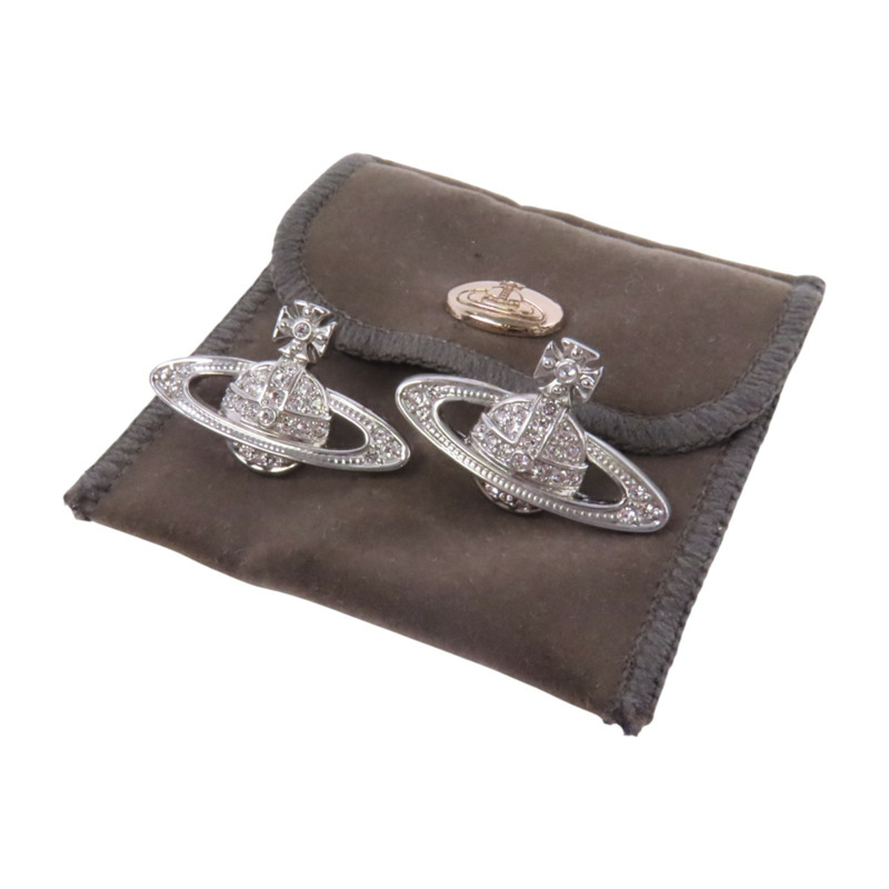 Vivienne Westwood 金屬/水鑽Earrings銀扣耳環-6