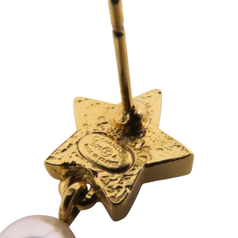 CHANEL 金屬/仿珍珠/水鑽Earrings銀扣耳環-7