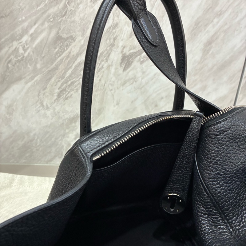 Hermes Lindy30 黑銀 二手品-5