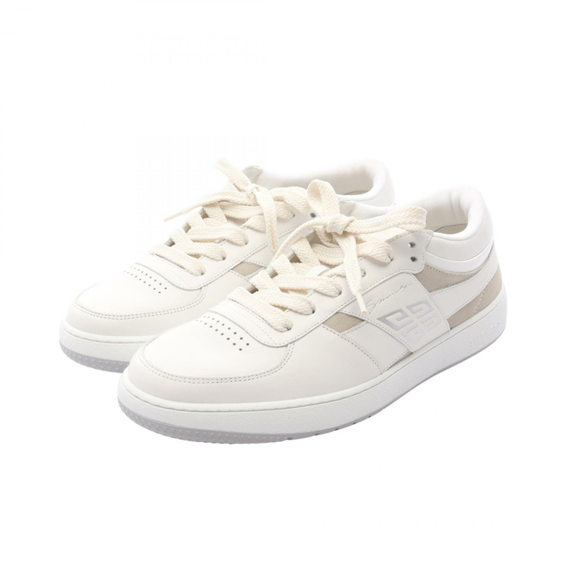 GIVENCHY G Move 運動鞋 BH00ARH1U911842 皮革絨面革白色棕色全新男款 #42-0