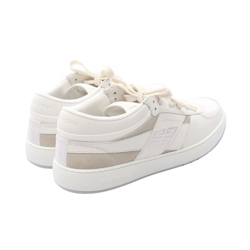 GIVENCHY G Move 運動鞋 BH00ARH1U911842 皮革絨面革白色棕色全新男款 #42-1