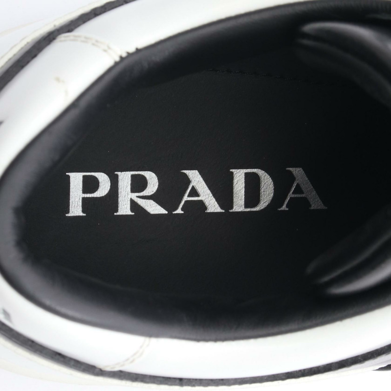 PRADA Downtown 運動鞋 2EE3643LKGF09678.5 皮革 白色 黑色 全新 男款 #8 1/2-4