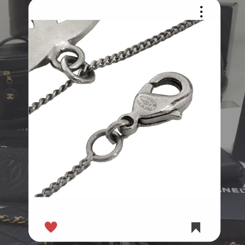 💖 9 月新品上架 🔥💖 ✨超美新到 !香奈兒 Chanel 銀色CC水鑽項鏈 🔥 香奈兒熱賣款 香奈兒項鏈 CHANEL NECKLACE-2