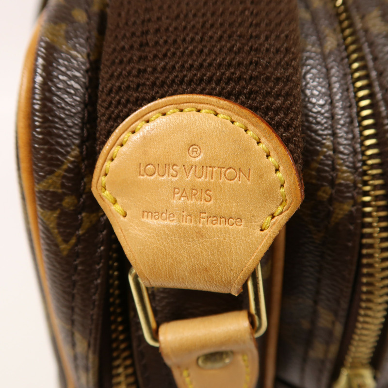 LOUIS VUITTON Monogram Reporter PM金扣肩背袋棕色-6