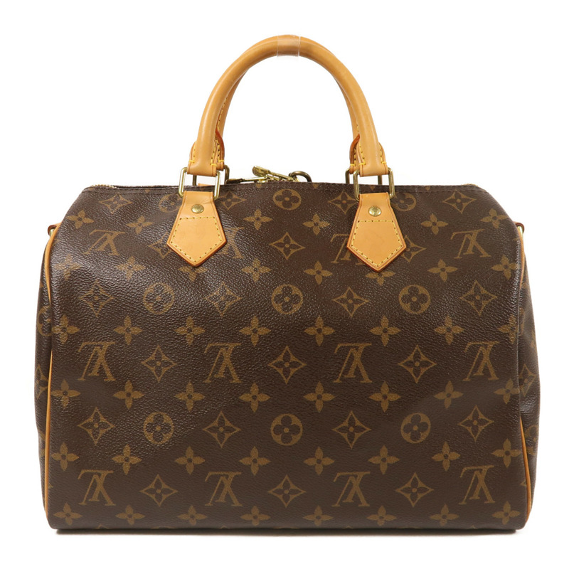 LOUIS VUITTON Monogram Speedy Bandouliere 30金扣手挽肩背兩用袋-1