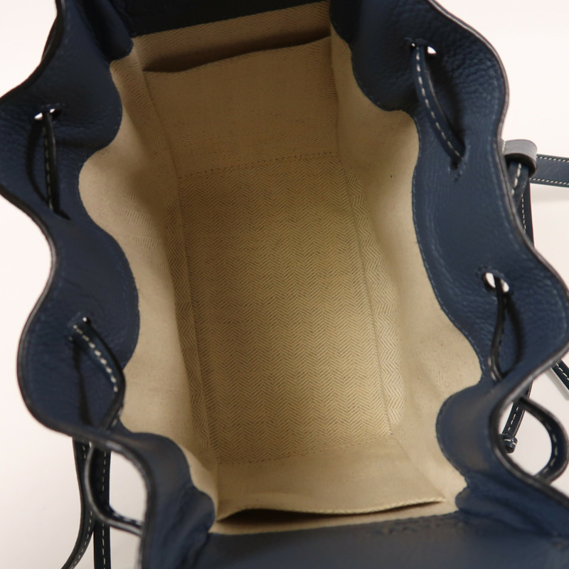 LOEWE 牛皮皮革Mini Hammock銀扣手挽肩背兩用袋-4