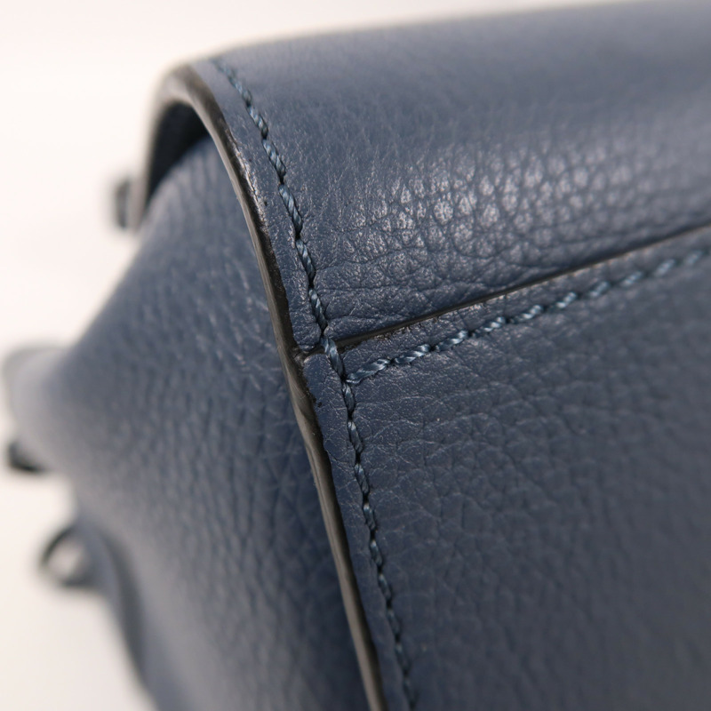 LOEWE 牛皮皮革Mini Hammock銀扣手挽肩背兩用袋-10