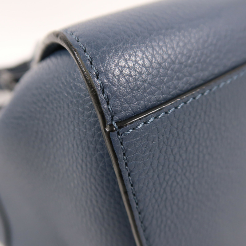 LOEWE 牛皮皮革Mini Hammock銀扣手挽肩背兩用袋-12