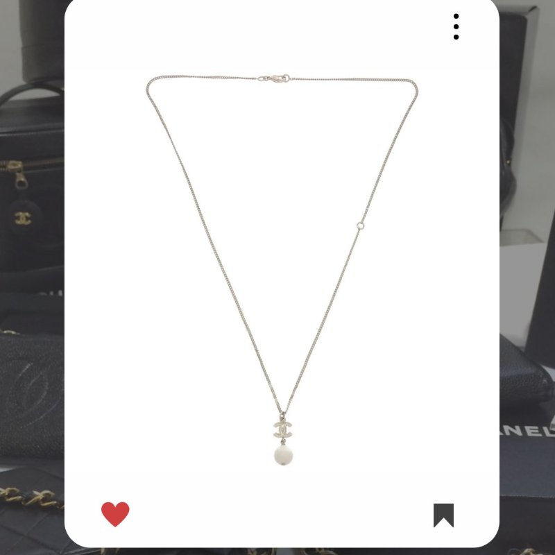 💖 9 月新品上架 🔥💖 ✨超美新到 !香奈兒 Chanel CC 銀白閃光珠子項鍊 🔥 香奈兒熱賣款 香奈兒項鏈 CHANEL NECKLACE-1