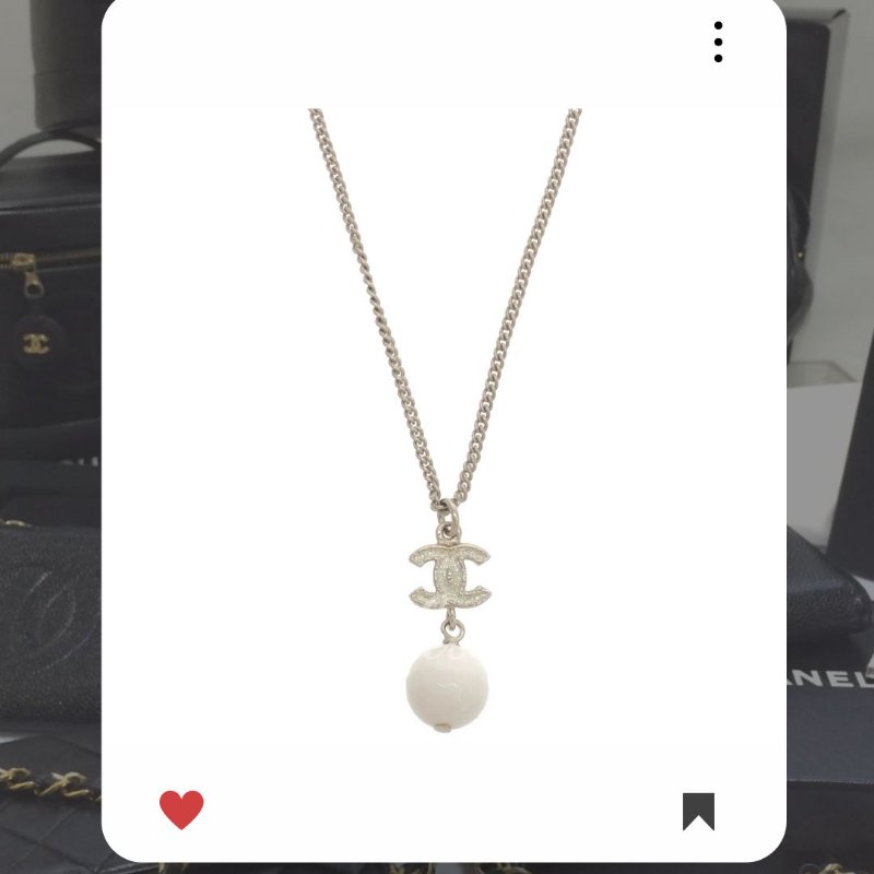 💖 9 月新品上架 🔥💖 ✨超美新到 !香奈兒 Chanel CC 銀白閃光珠子項鍊 🔥 香奈兒熱賣款 香奈兒項鏈 CHANEL NECKLACE-4