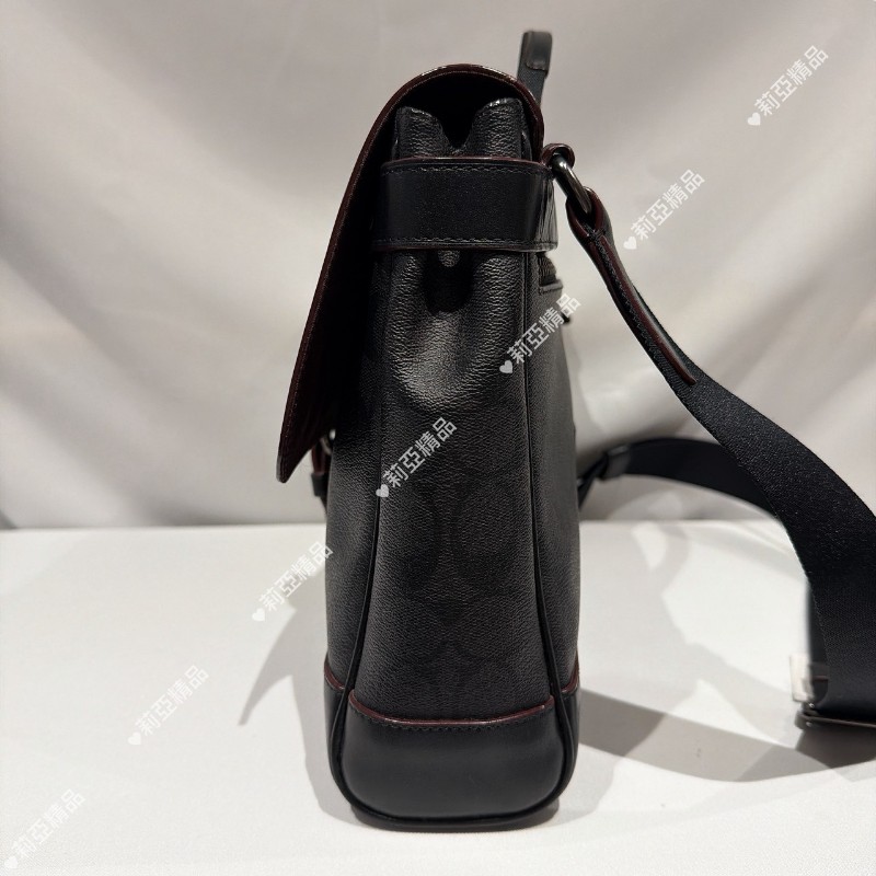 莉亞精品♡Coach 老花掀蓋公事兩用包 二手美包-12